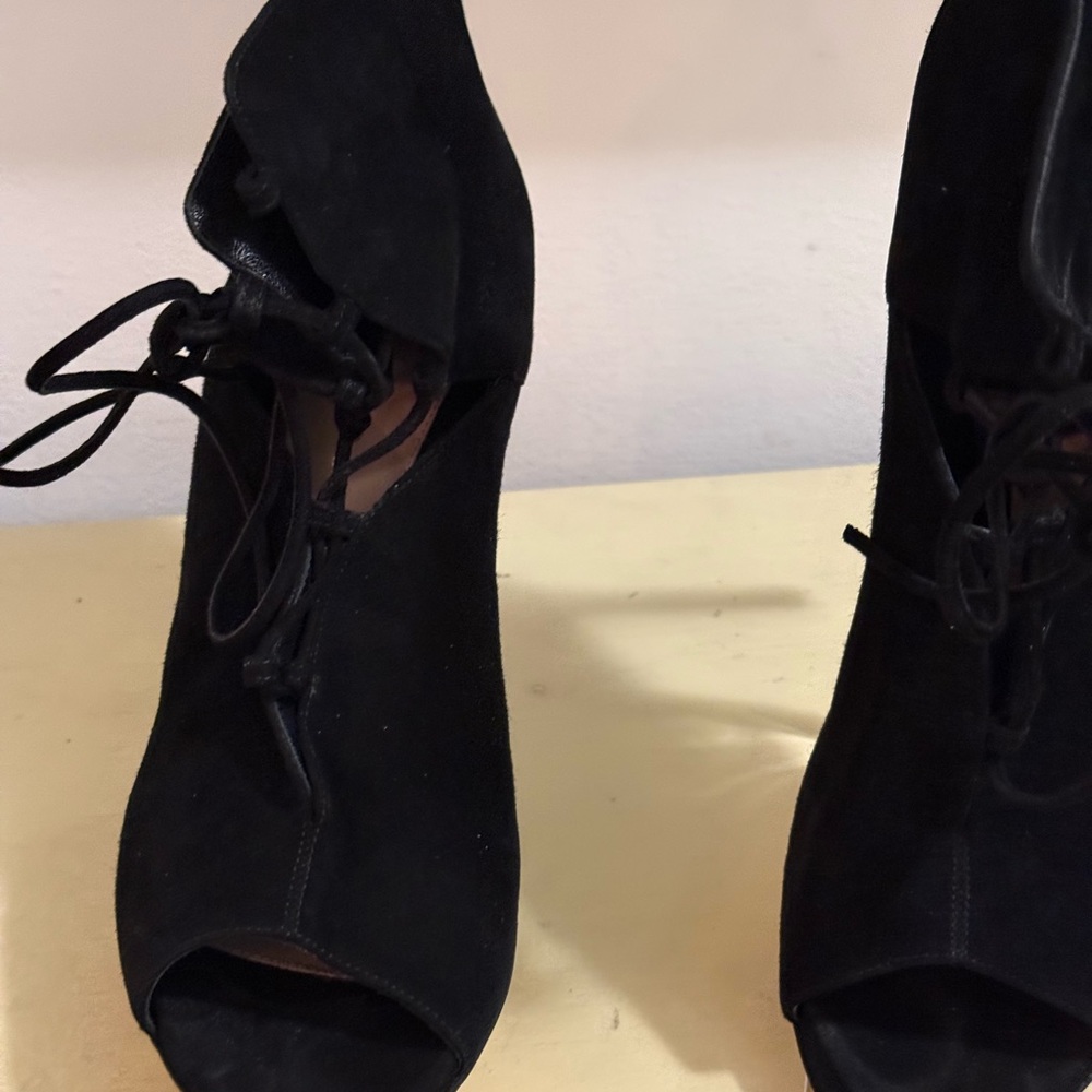 Gianvito Rossi Black Lace-Up Boots